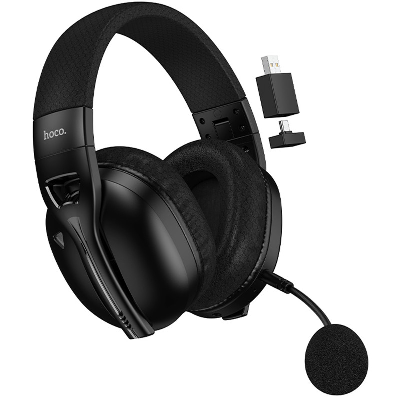 Накладные беспроводные наушники Hoco W114 Magic +3.5mm+2.4G (Black)