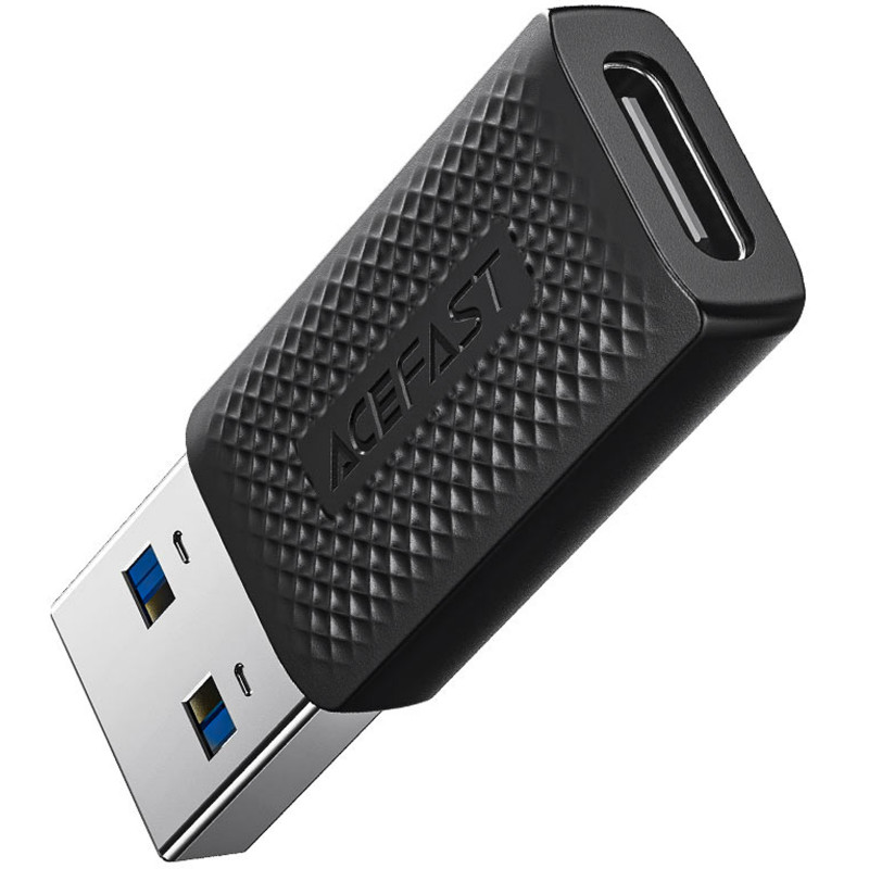 Фото Перехідник Acefast J2 USB Type-C Female USB3.0 (Black) в маназині vchehle.ua