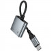 Купить Переходник Hoco UPA34 Type-C to Type-C + 3.5mm (Metal gray) на vchehle.ua
