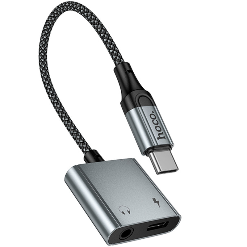 Заказать Переходник Hoco UPA34 Type-C to Type-C + 3.5mm (Metal gray) на vchehle.ua