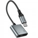 Заказать Переходник Hoco UPA34 Type-C to Type-C + 3.5mm (Metal gray) на vchehle.ua