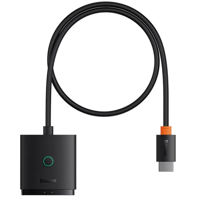 Фото Переходник HUB Baseus AirJoy Series 2in1 HDMI to HDMI/HDMI (B01331105) (Cluster Black) в магазине vchehle.ua