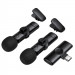 Фото Петличный беспроводной микрофон Borofone BFK16A Winner dual-mic Type-C (Black) в магазине vchehle.ua