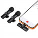 Заказать Петличный беспроводной микрофон Borofone BFK16A Winner dual-mic Type-C (Black) на vchehle.ua