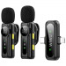 Купить Петличный беспроводной микрофон WIWU WM007 Dual-mic (Lightning/Type-C) (Black) на vchehle.ua