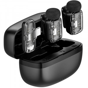 Петличный беспроводной микрофон WIWU WM008 Dual-mic ANC Type-C