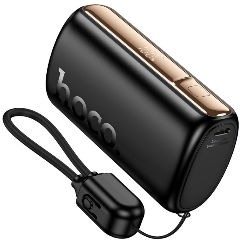Фото Power Bank Hoco 10000 mAh Q50 Victory PD20W with cable (Black) в магазине vchehle.ua