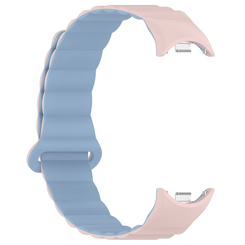 Фото Ремешок Dual-color Magnetic для Xiaomi Mi Band 9/8/10 (Light Pink / Lilac Blue) в магазине vchehle.ua