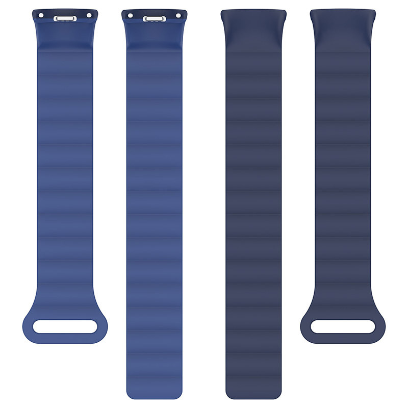 Ремешок Dual-color Magnetic для Xiaomi Mi Band 9/8/10 (Navy Blue / Blue) в магазине vchehle.ua