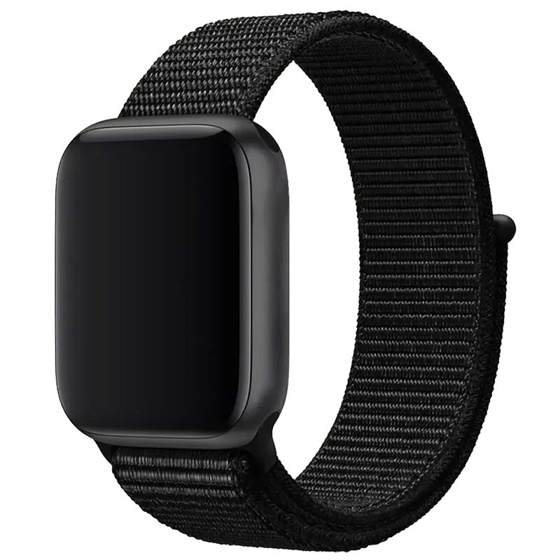 Ремінець Nylon для Apple Watch 42(ser.1-3)/44/45/46/49mm (Чорний / Black)