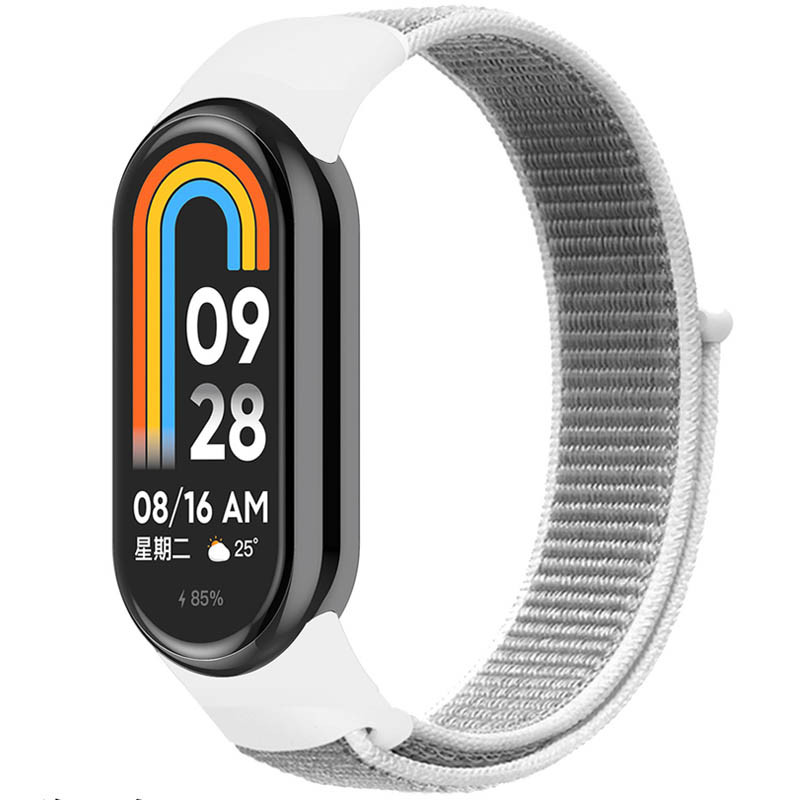 Ремешок Nylon New для Xiaomi Mi Band 8/9/10 (White)