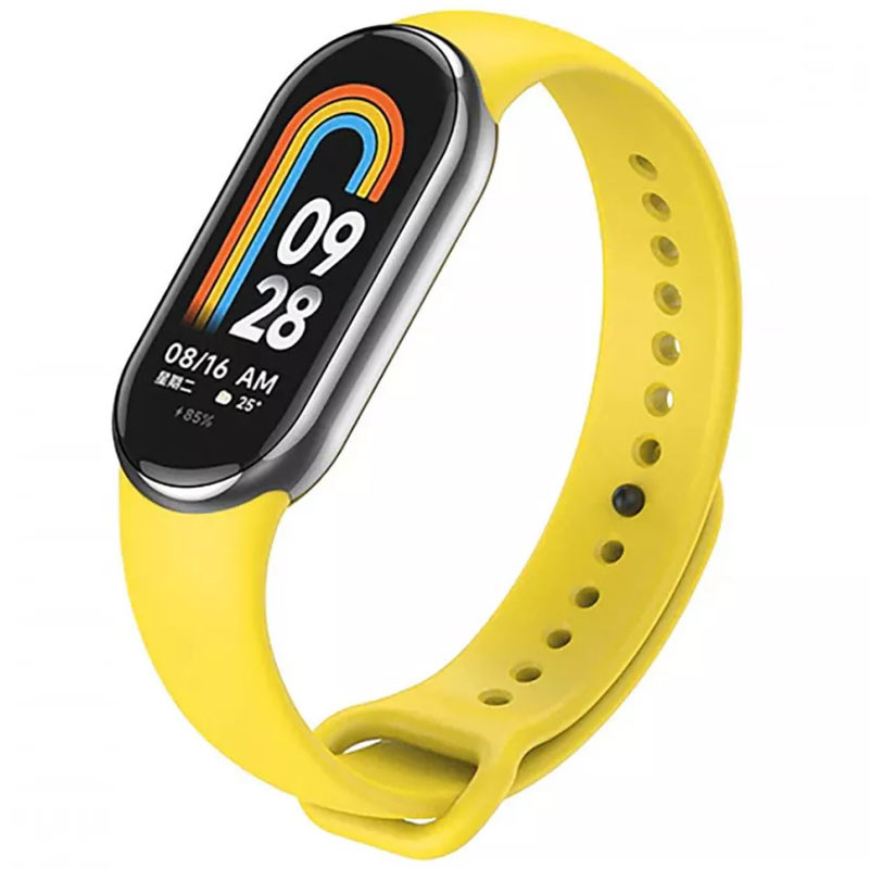 Силиконовый ремешок для Xiaomi Mi Band 8/9/10 (Желтый / Yellow)