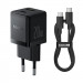 МЗП Baseus Palm Fast Charger PD20W+QC3.0 (1USB-A/1C) + кабель Type-C to Type-C (P10111608) (Cluster Black)