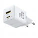 Фото МЗП Baseus Palm Fast Charger PD20W+QC3.0 (1USB-A/1C) + кабель Type-C to Type-C (P10111608) (Moon White) на vchehle.ua