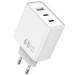 МЗП WIWU G005 Essen PD65W+QC3.0 GaN (1USB-A/2C) (White)