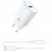 МЗП WIWU G006 Essen QC3.0 18W GaN (1USB-A) + кабель USB to Lightning