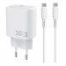 МЗП WIWU G008 Essen PD30W GaN (1USB-C) + кабель Type-C to Type-C (White)