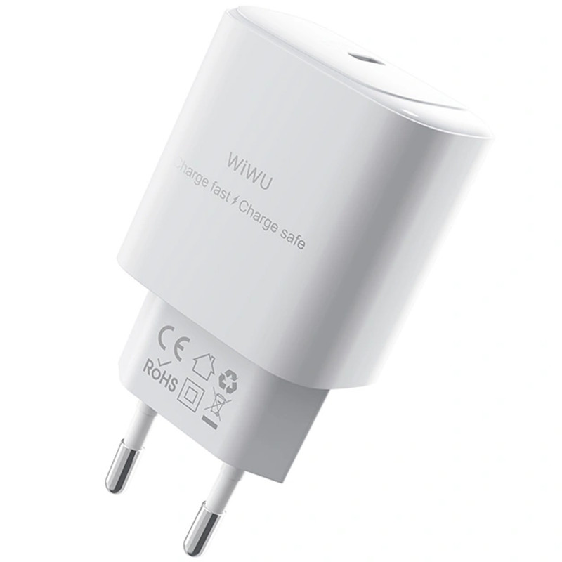 Фото МЗП WIWU G008 Essen PD30W GaN (1USB-C) (White) в маназині vchehle.ua
