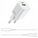 МЗП WIWU G018 Cube PD33W+QC3.0 GaN (1USB-A/1C) + кабель Type-C to Lightning (White) в магазині vchehle.ua
