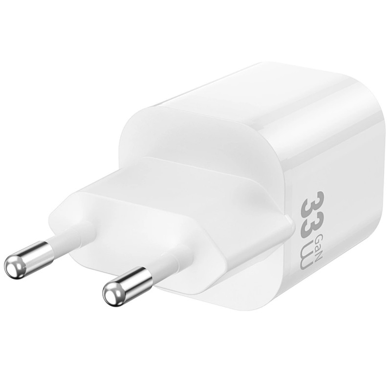 Купити МЗП WIWU G018 Cube PD33W+QC3.0 GaN (1USB-A/1C) + кабель Type-C to Lightning (White) на vchehle.ua