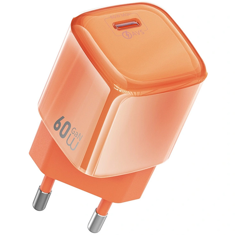 СЗУ WIWU G037 Jelly PD60W GaN (1USB-C) (Orange)