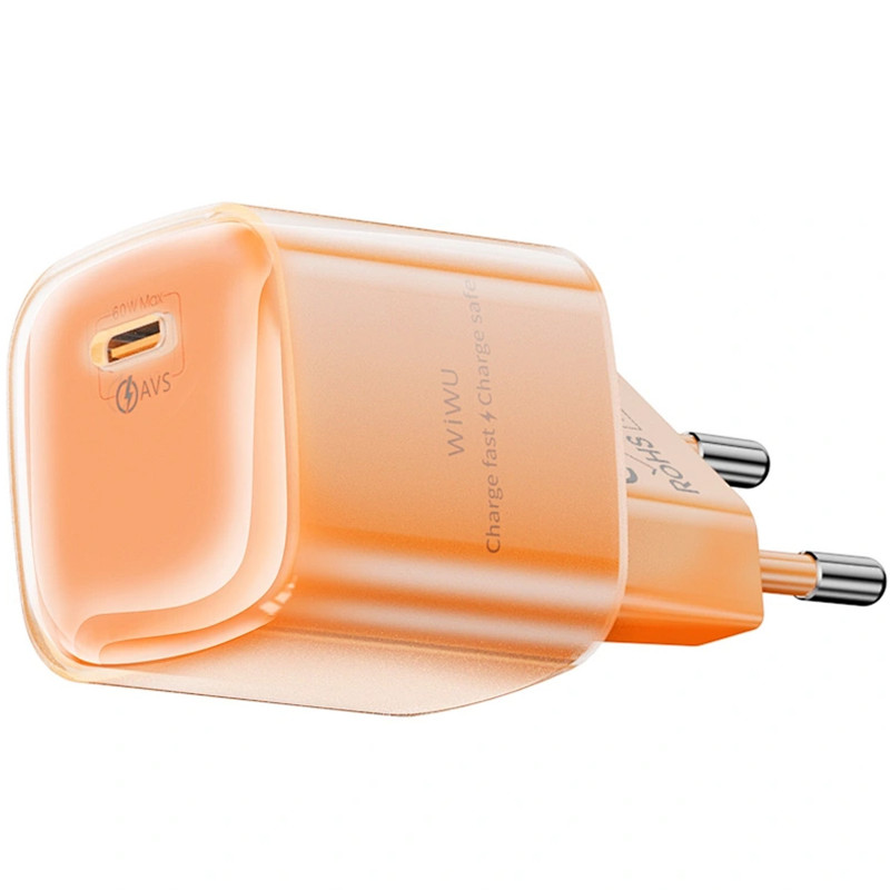 Фото СЗУ WIWU G037 Jelly PD60W GaN (1USB-C) (Orange) на vchehle.ua