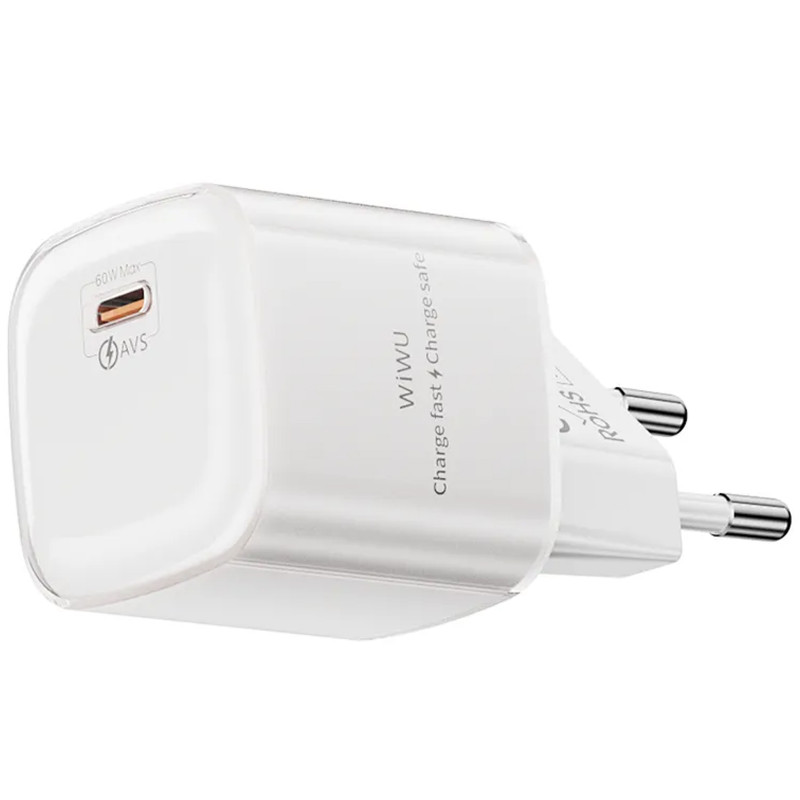 Фото СЗУ WIWU G037 Jelly PD60W GaN (1USB-C) (White) на vchehle.ua