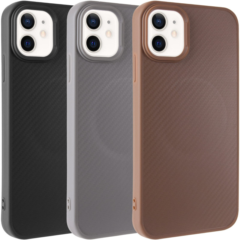 TPU чохол Carbon Protective with Magnetic safe на Apple iPhone 11 (6.1")