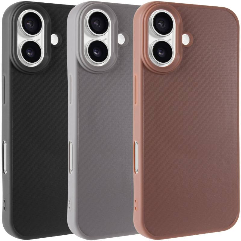 TPU чехол Carbon Protective with Magnetic safe для Apple iPhone 16 (6.1")