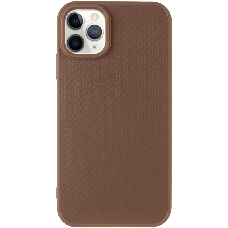 Фото TPU чохол Carbon Protective with Magnetic safe на Apple iPhone 12 Pro Max (6.7") (Coffee) на vchehle.ua