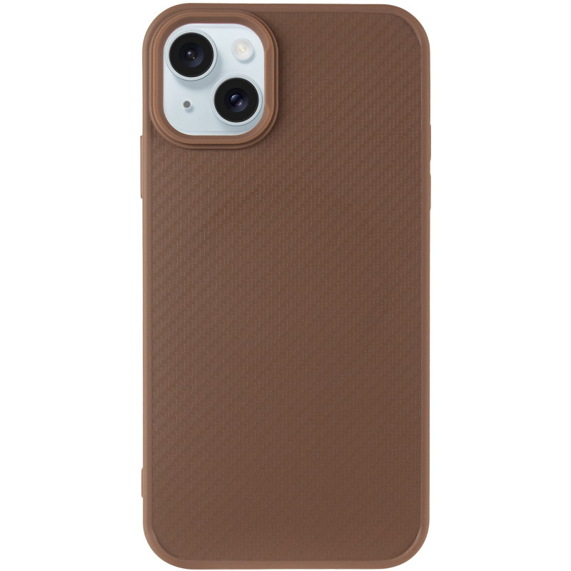 Фото TPU чехол Carbon Protective with Magnetic safe для Apple iPhone 13 / 14 (6.1") (Coffee) на vchehle.ua