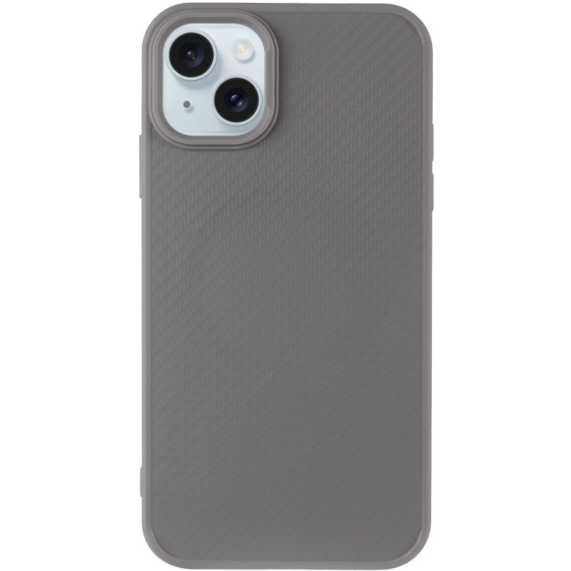 Фото TPU чехол Carbon Protective with Magnetic safe для Apple iPhone 13 / 14 (6.1") (Grey) на vchehle.ua