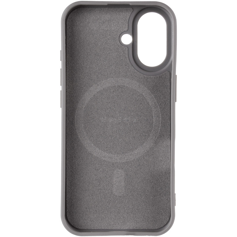Фото TPU чехол Carbon Protective with Magnetic safe для Apple iPhone 16 (6.1") (Grey) в магазине vchehle.ua