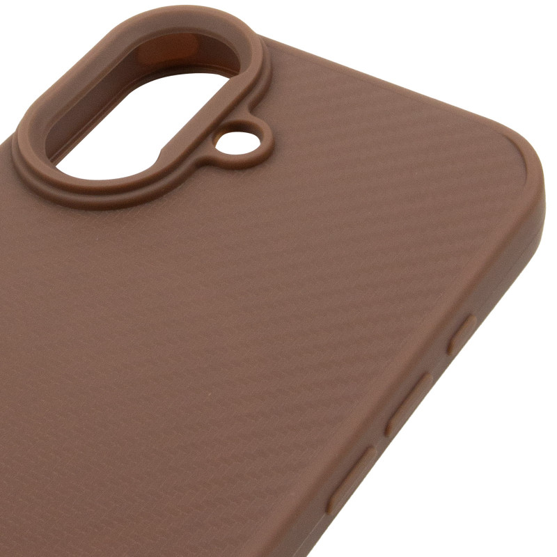 TPU чехол Carbon Protective with Magnetic safe для Apple iPhone 17 (6.3") (Coffee) в магазине vchehle.ua
