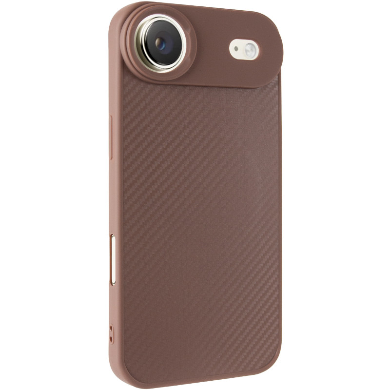 TPU чехол Carbon Protective with Magnetic safe для Apple iPhone 17 Air (6.5") (Coffee)