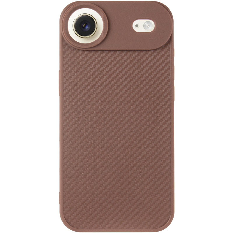 Фото TPU чехол Carbon Protective with Magnetic safe для Apple iPhone 17 Air (6.5") (Coffee) на vchehle.ua