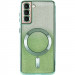 Фото TPU чехол Delight case with Magnetic Safe с защитными линзами на камеру для Samsung Galaxy S21 FE (Зеленый / Emerald) на vchehle.ua