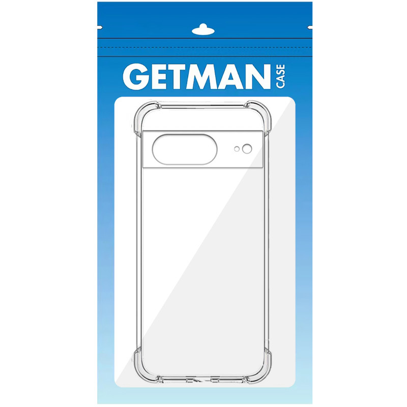 Фото TPU чехол GETMAN Ease logo усиленные углы Full Camera для Google Pixel 8 (Бесцветный (прозрачный)) на vchehle.ua