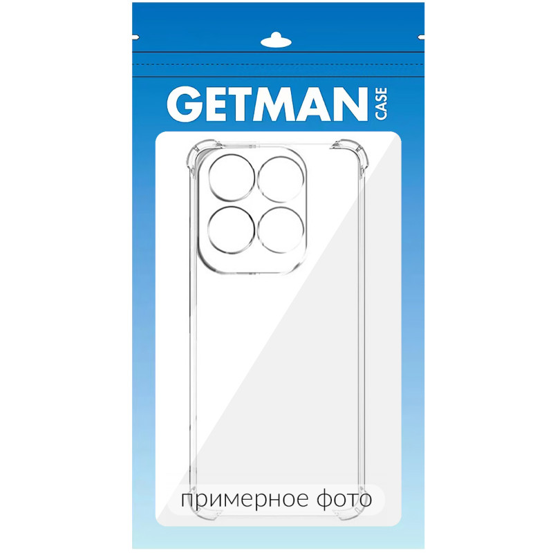 Фото TPU чехол GETMAN Ease logo усиленные углы Full Camera для Infinix Hot 60i / 60 (Бесцветный (прозрачный)) на vchehle.ua