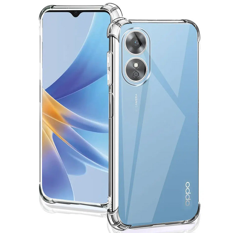 TPU чехол GETMAN Ease logo усиленные углы Full Camera для Oppo A58 4G (Бесцветный (прозрачный))
