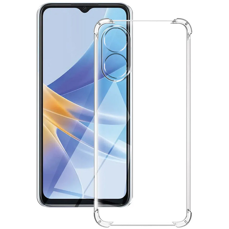 Фото TPU чехол GETMAN Ease logo усиленные углы Full Camera для Oppo A58 4G (Бесцветный (прозрачный)) на vchehle.ua
