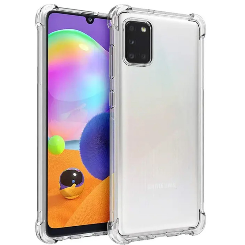 TPU чохол GETMAN Ease logo посилені кути Full Camera на Samsung Galaxy A31 (Безбарвний (прозорий))