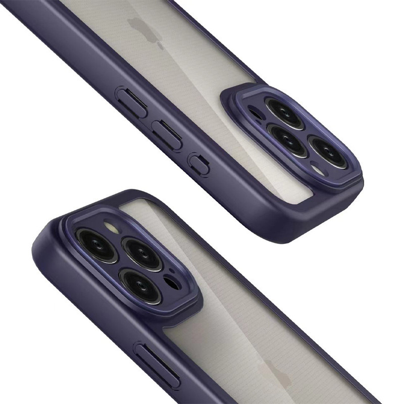 Фото TPU чехол Transparent + Colour 1,5mm для Apple iPhone 11 Pro (5.8") (Purple) на vchehle.ua