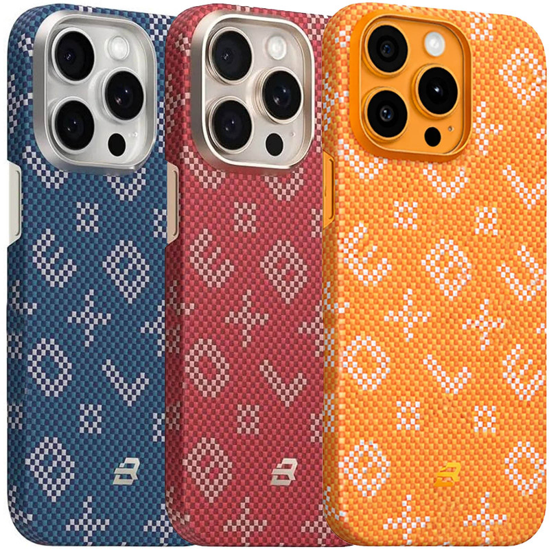 TPU+PC чехол Blueo Gilded Tactile Woven with Magnetic Safe для Apple iPhone 15 Pro (6.1")