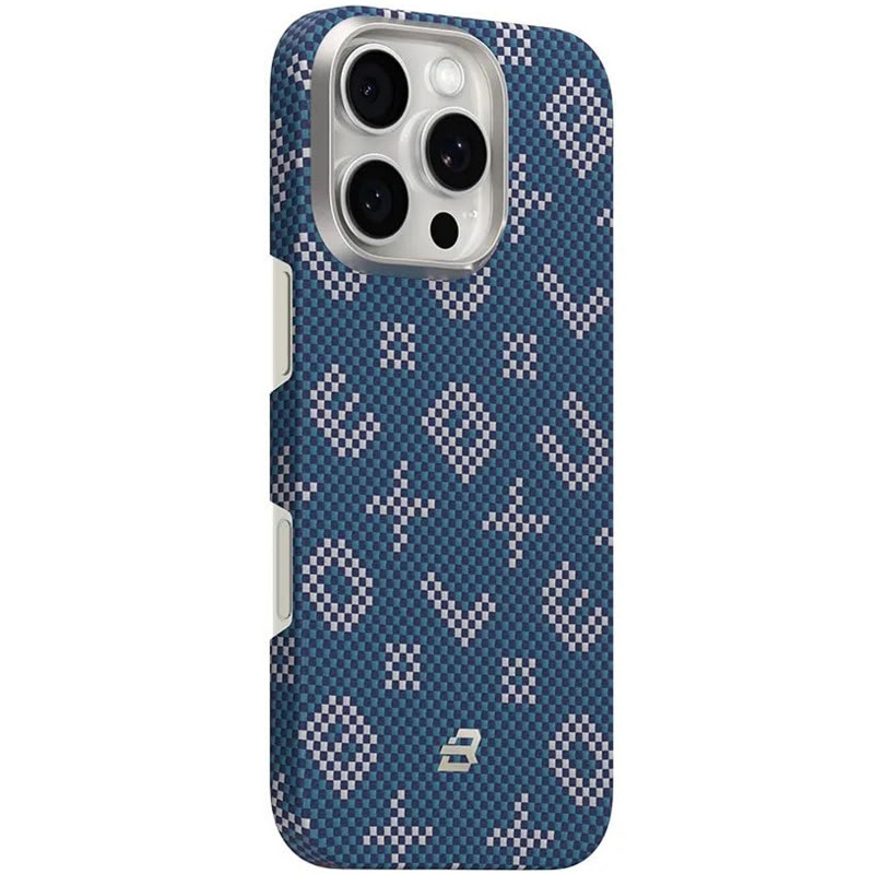 TPU+PC чохол Blueo Gilded Tactile Woven with Magnetic Safe на Apple iPhone 16 Pro (6.3") (Blue)