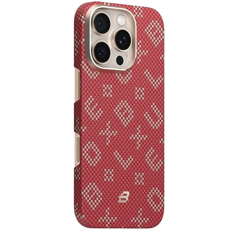 TPU+PC чохол Blueo Gilded Tactile Woven with Magnetic Safe на Apple iPhone 16 Pro (6.3") (Red)