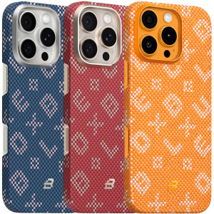 TPU+PC чехол Blueo Gilded Tactile Woven with Magnetic Safe для Apple iPhone 16 Pro Max (6.9")