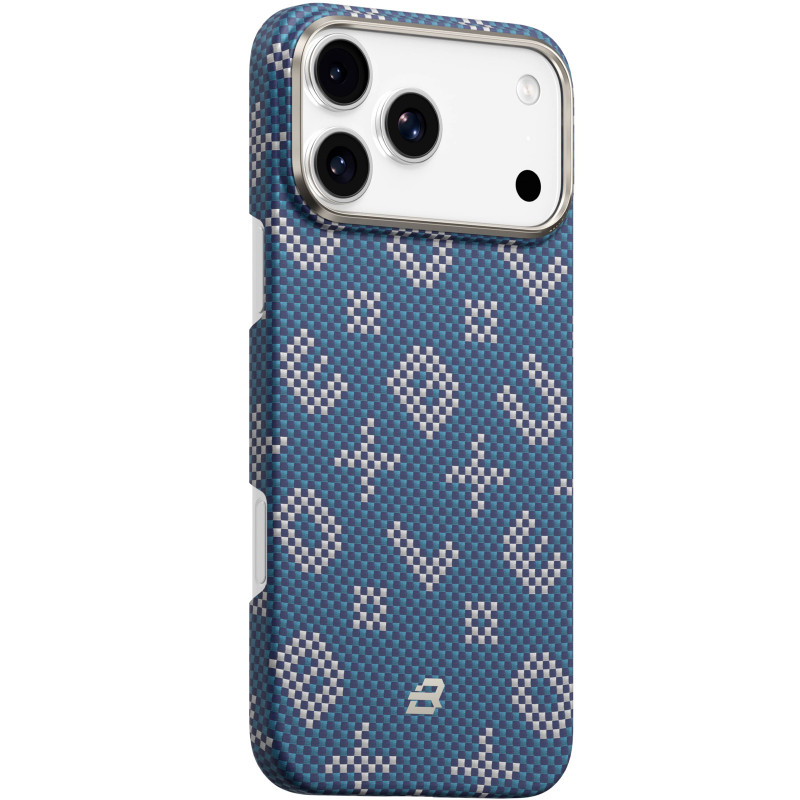 TPU+PC чехол Blueo Gilded Tactile Woven with Magnetic Safe для Apple iPhone 17 Pro (6.3") (Blue)