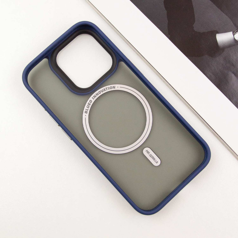 Заказать TPU+PC чехол Blueo Skin Friendly Frosted with Magnetic Safe для Apple iPhone 15 Pro (6.1") (Синий / Blue) на vchehle.ua