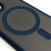 Фото TPU+PC чехол Metal Buttons with Magnetic Safe для Apple iPhone 15 (6.1") (Синий / Navy Blue) в магазине vchehle.ua
